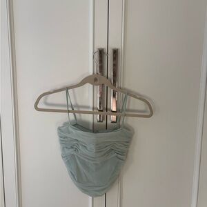 Babaton Luxor Tank - Sage Green Ruched Bustier